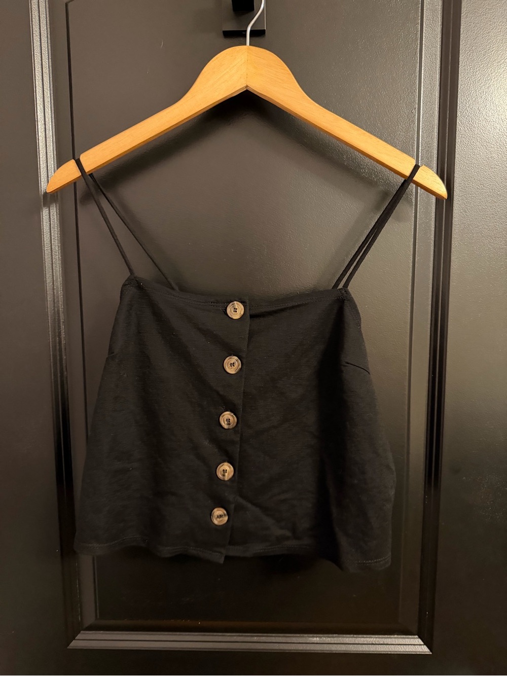 Topshop Button-Front Spaghetti Strap Tank Top